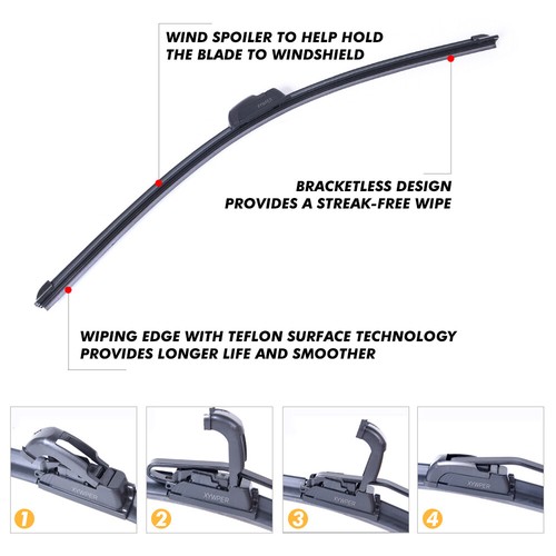 For Honda Accord 20172008 26"+19" Premium Beam Wiper Blades (Set of 2