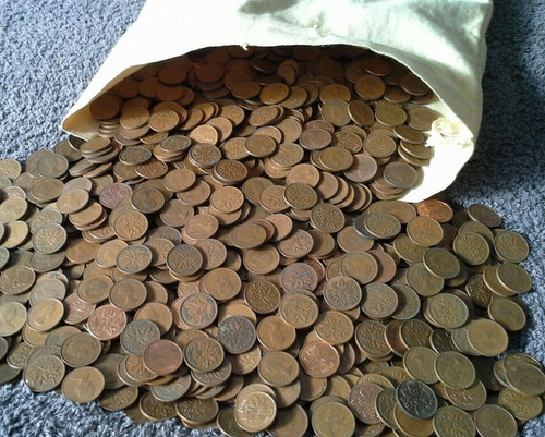 💎  Lot of 300 Canada One Cent (Penny) Mixed Dates Coins! 6 Rolls! 💎