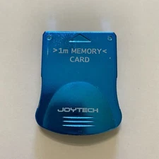 Joytech 1m Memory Card (Sony PlayStation 1 PS1 or PS2) Metallic Blue