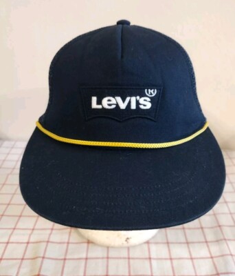 Levis Levi Strauss Trucker Cap Hat Blue Mens Adjustable Snapback