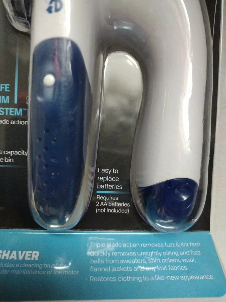 Evercare Afeitadora de Tela Grande Seguro Triple Acción Pelusa Pilling Fuzz Hoja Removedora Foto 2 de 3