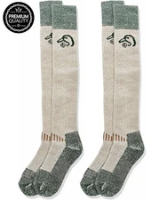 2 Pair Ducks Unlimited Merino Wool Wader Tall Extra Long Heavyweight Warm Socks