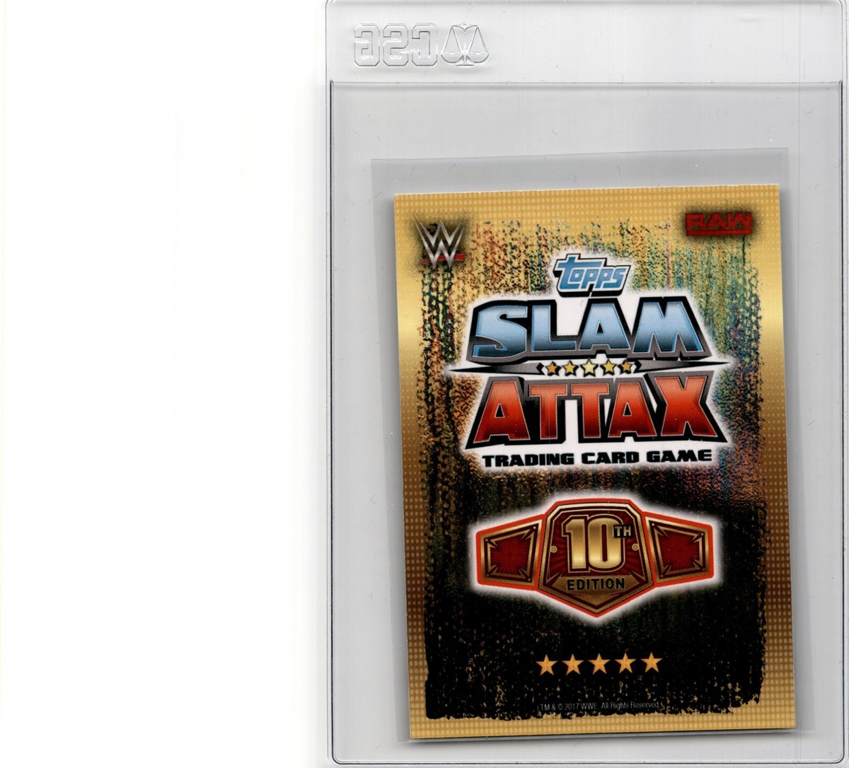 2017 Topps WWE Slam Attax 10th Edition Gold Champion Brock Lesnar