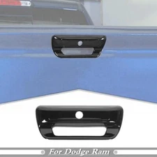 For 2019 - 2024 Dodge RAM 1500 ABS Gloss Black Rear Trunk Door Handle Cover Trim