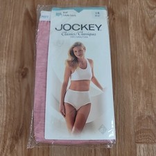 Vintage Jockey 1500 Women's 8 100 Cotton Panties Full Brief Pink Panty