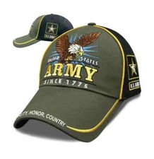 US Army  Cap Kappe  mit Klettverschlu&szlig; Schwarz / Oliv Army