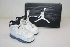 Nike Air Jordan Retro IV 6 Toddler Kid TD Size 4C White/Blue 384667-107