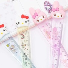 My Melody Head Linijka Różowa Fioletowa Kawaii Anime Japonia Oryginał Sanrio 1 sztuka NOWA