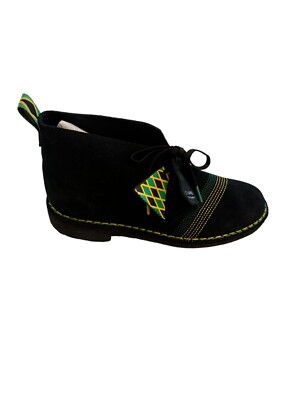 Clarks Desert Jamaica Black Multi Suede Men Size 8