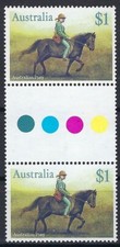 Australia 1986 - $1 Horses Gutter Pair - MNH