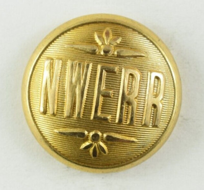 C 1900 Northwestern Elevated Railroad Employee Original Coat Uniform Button L8A
