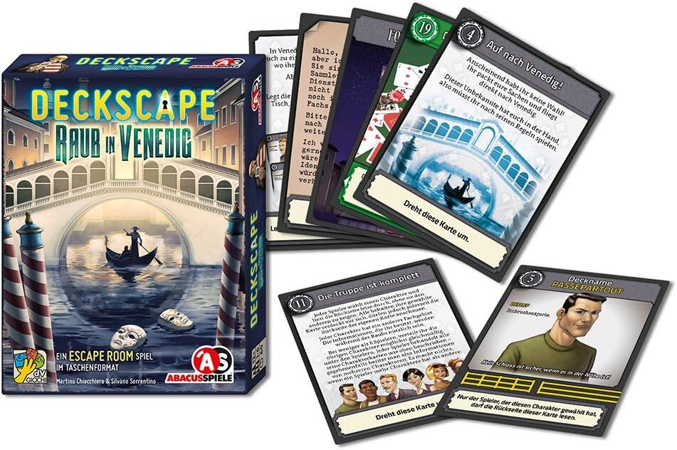 Thumbnail - Abacusspiele 38182 - Deckscape - Raub In Venedig, Escape Room Spiel,