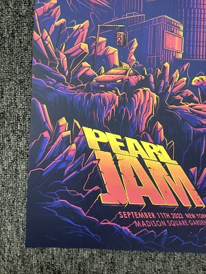 Pearl Jam New York Poster NYC 9/11/22 Concert Eddie Vedder Dan
