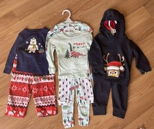 Bundle of Toddler Size 12 Months  Sets Total 8 Pieces Christmas  Theme New  