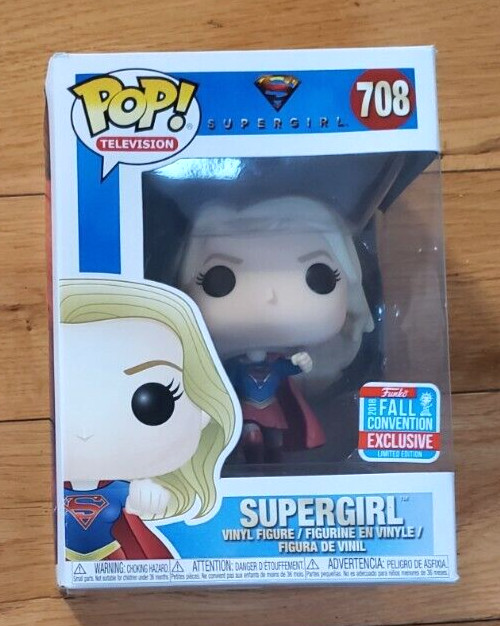 Funko Pop! Tv #708, Supergirl 2018 Fall Convention Exclusive, Nib Box Has Wear