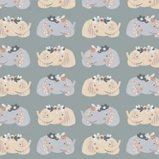Camelot It's a Wild World Elephant Nursery Baby Children Decor Fabric 44" Yard