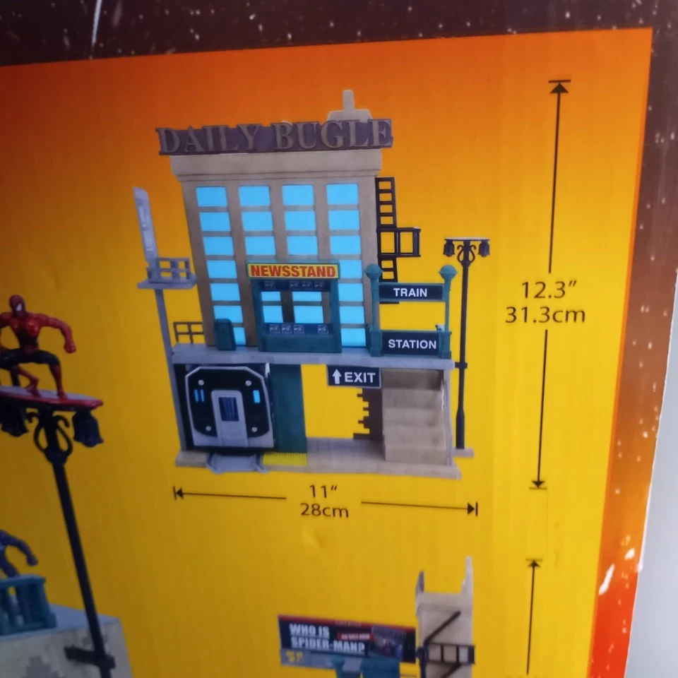 Spiderman Nano Escena Nano Figuras de Metal Grandes Corneta Diaria Escena de la Ciudad 10 Figuras Nuevo en Caja Foto 4 de 4