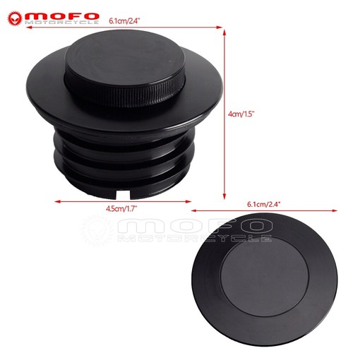 For Harley Low Rider S FXLR/FXLRS Pop-Up Fuel Cap + Left Side Tank Cap Kit Black - 第 3/12 張圖片