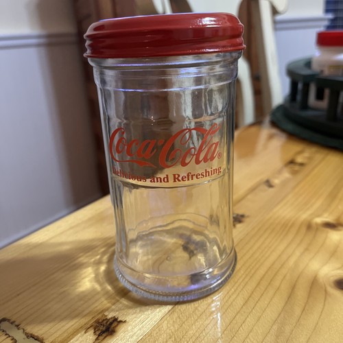 COKE Coca-Cola Vintage Restaurant Sugar Dispenser red Lid & Logo