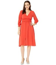 Adrianna Papell 290671 Women's Smocked 3/4 Sleeve Dress, Size 12