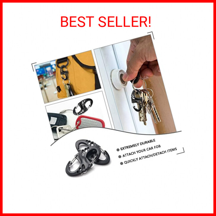CooBigo 12 Pack Plastic Carabiner Clips Small Snap Hooks Mini