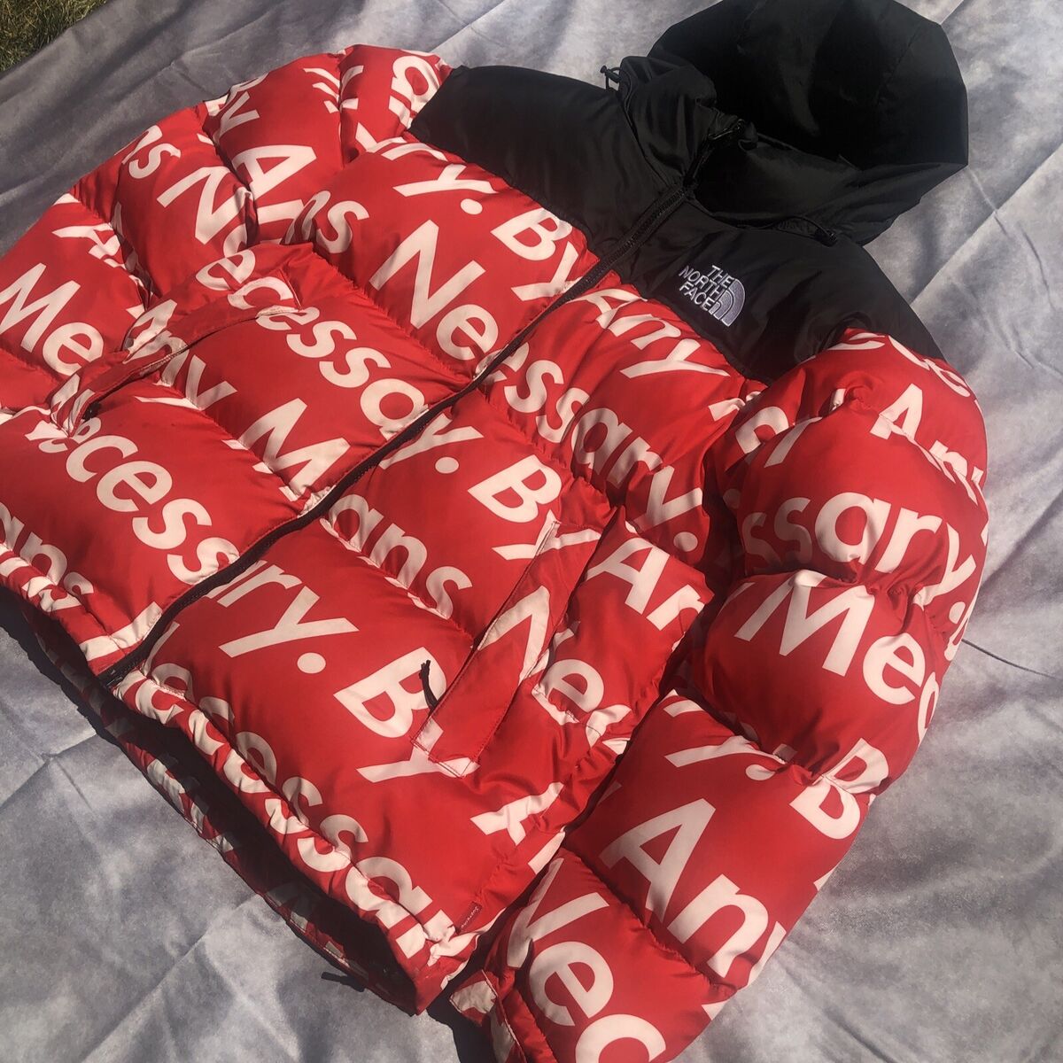 Supreme X North Face By Any Means Necessary Red Large Nuptse Supreme X North Face By Any Means Necessary Red Large Nuptse