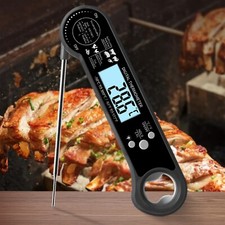 Digital Meat Thermometer with Probe, Waterproof Grilling Thermometer Stick on...