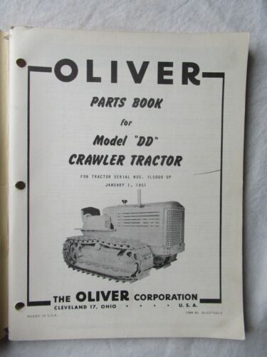 1951 Oliver DD Raupentraktor Teilebuch Katalog Handbuch - Bild 2 von 11