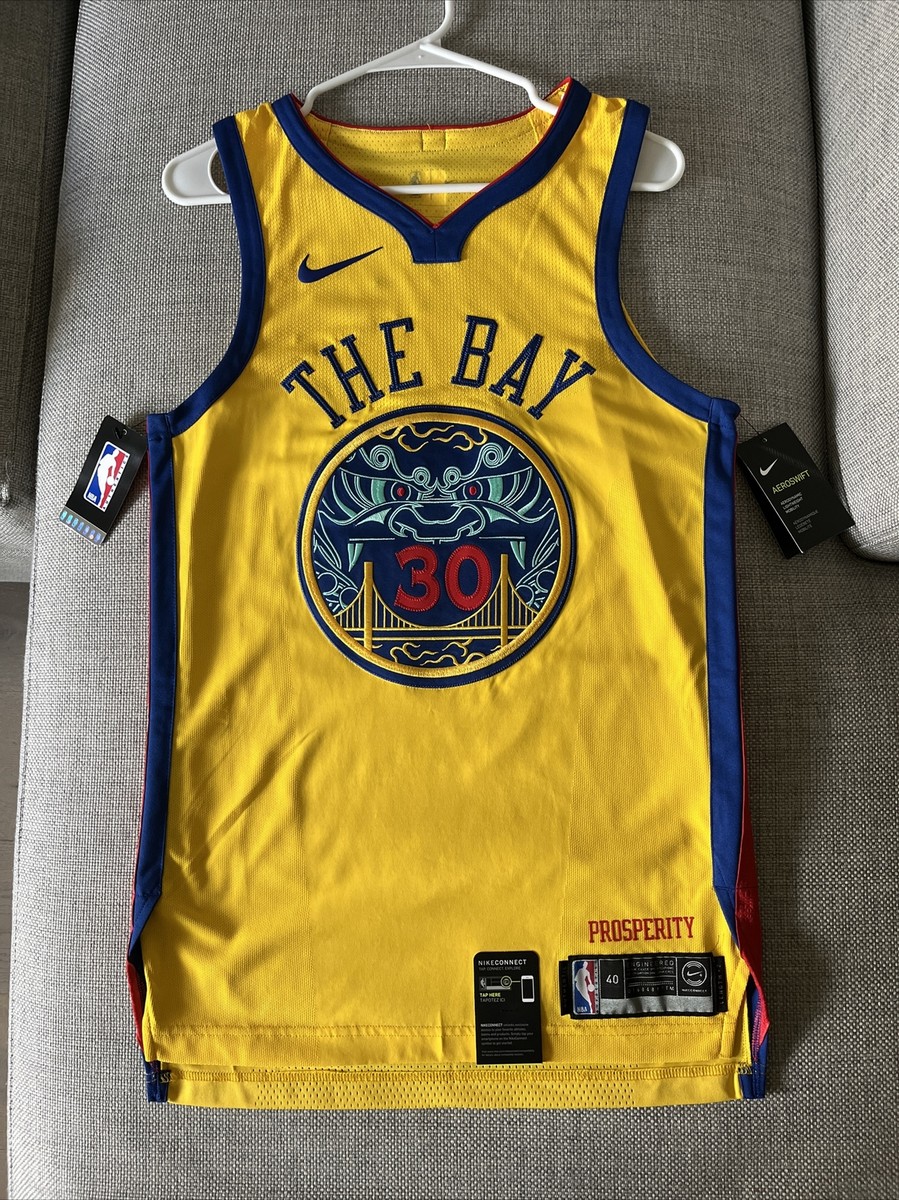 Nike NBA City Edition Golden State Warriors Stephen Curry Yellow