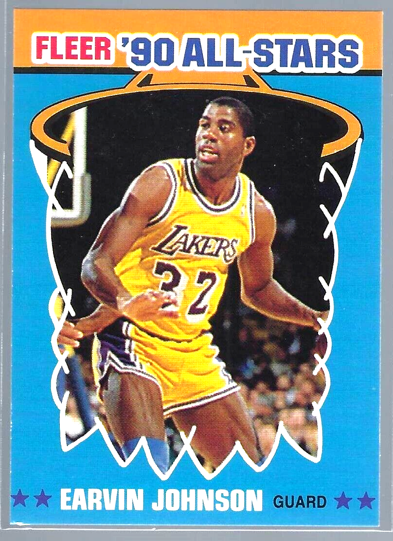 1990 Fleer Basketball #4 of 12 '90 ALL-STARS EARVIN JOHNSON L.A.