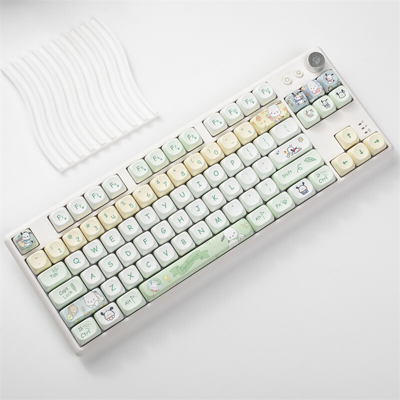 New Pochacco Theme Keycaps PBT MOA Height For Cherry MX keyboard Cute Gift