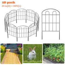 28 Pack Decorative Garden Fence Metal RustProof Landscape Border Fences Panels