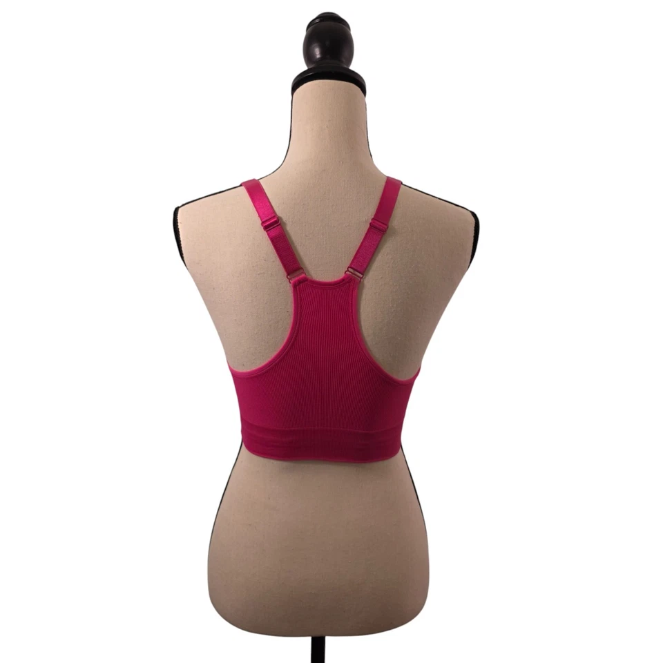 Sujetador deportivo inalámbrico sin costuras Coobie rosa espalda cruzada para mujer - talla única Foto 4 de 4