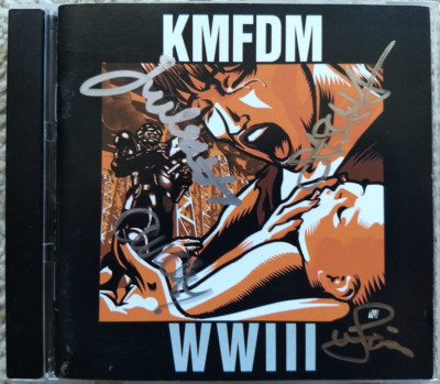 KMFDM ~ WWIII ~ CD Booklet SIGNED X 4