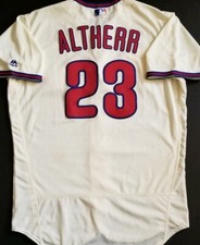2018 AARON ALTHERR GAME USED PHILADELPHIA PHILLIES JERSEY! MLB HOLO!