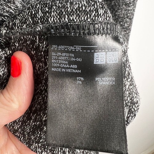 UNIQLO Women's S Charcoal Gray Long Sleeve Lightweight Sweater Minimalist Dress - Picture 9 of 10