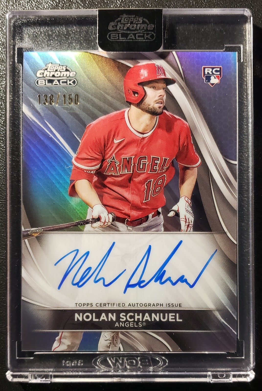 2024 Topps Chrome Black NOLAN SCHANUEL #CBA-NS Refractor Auto RC #'d 138/150