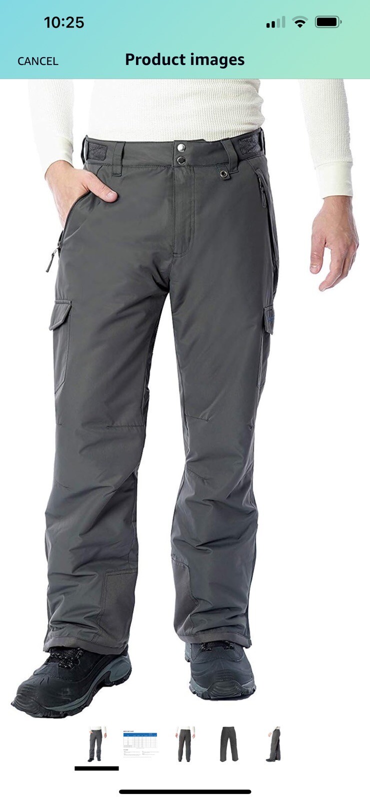 Arctix Men's XL Snow Cargo Pants for Winter Sports 40-42W 36L-image