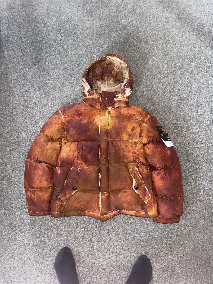 Supreme Stone Island painted camo crinkle down jacket eBay