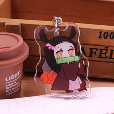 Bag Pendant Demon Slayer Kamado Nezuko Keychain Key Goods Cosplay Keyring Gift