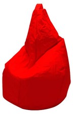 POLTRONA SACCO BEAN BAG POUF PUFF IN NYLON IMBOTTITO - ROSSO - MADE IN ITALY!
