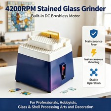 4200RPM Stained Glass Grinder with Grinder Bit 110V for DIY Arts Decoration New