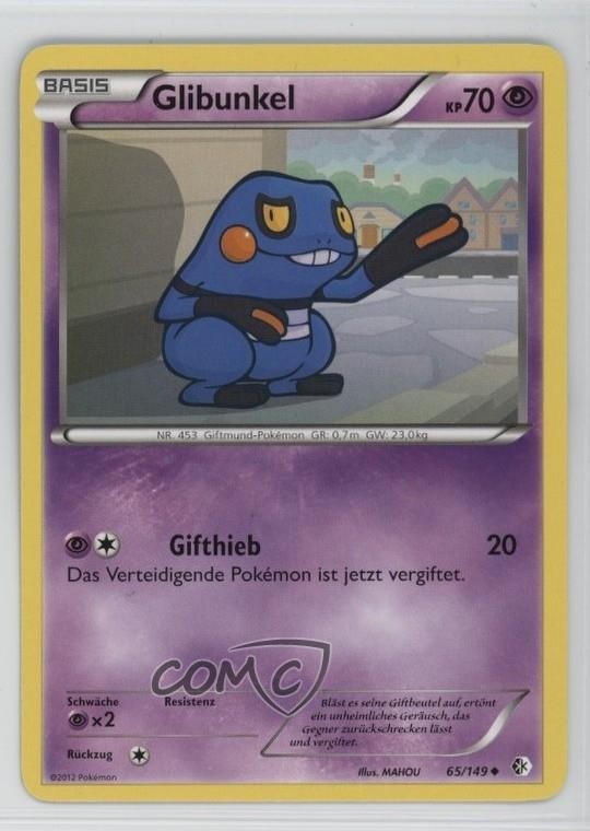 Croagunk German Pokemon Black & White Boundaries Crossed #65
