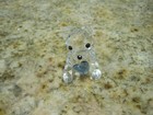 VINTAGE SIGNED CRYSTAL SITTING TEDDY BEAR WITH LARGE BLUE HEART IN CENTER. — photo 2