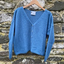 Cardigan Soft Wool Mohair Alpaca Mix Long Sleeve One Size