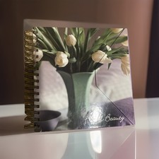 Floral Spiral Bound 9.5  x 9.5  Greeting Card Organizer Book