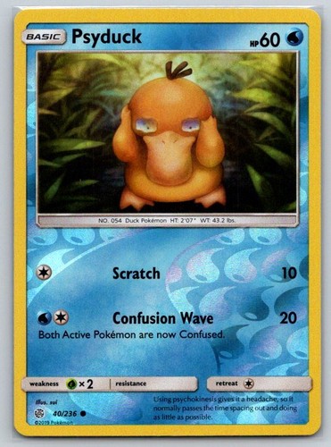 Psyduck Reverse Holo 40/236 Common SM - Cosmic Eclipse