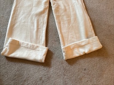Alo Yoga Serenity Wide Leg Sweatpant Ivory (Small) | eBay