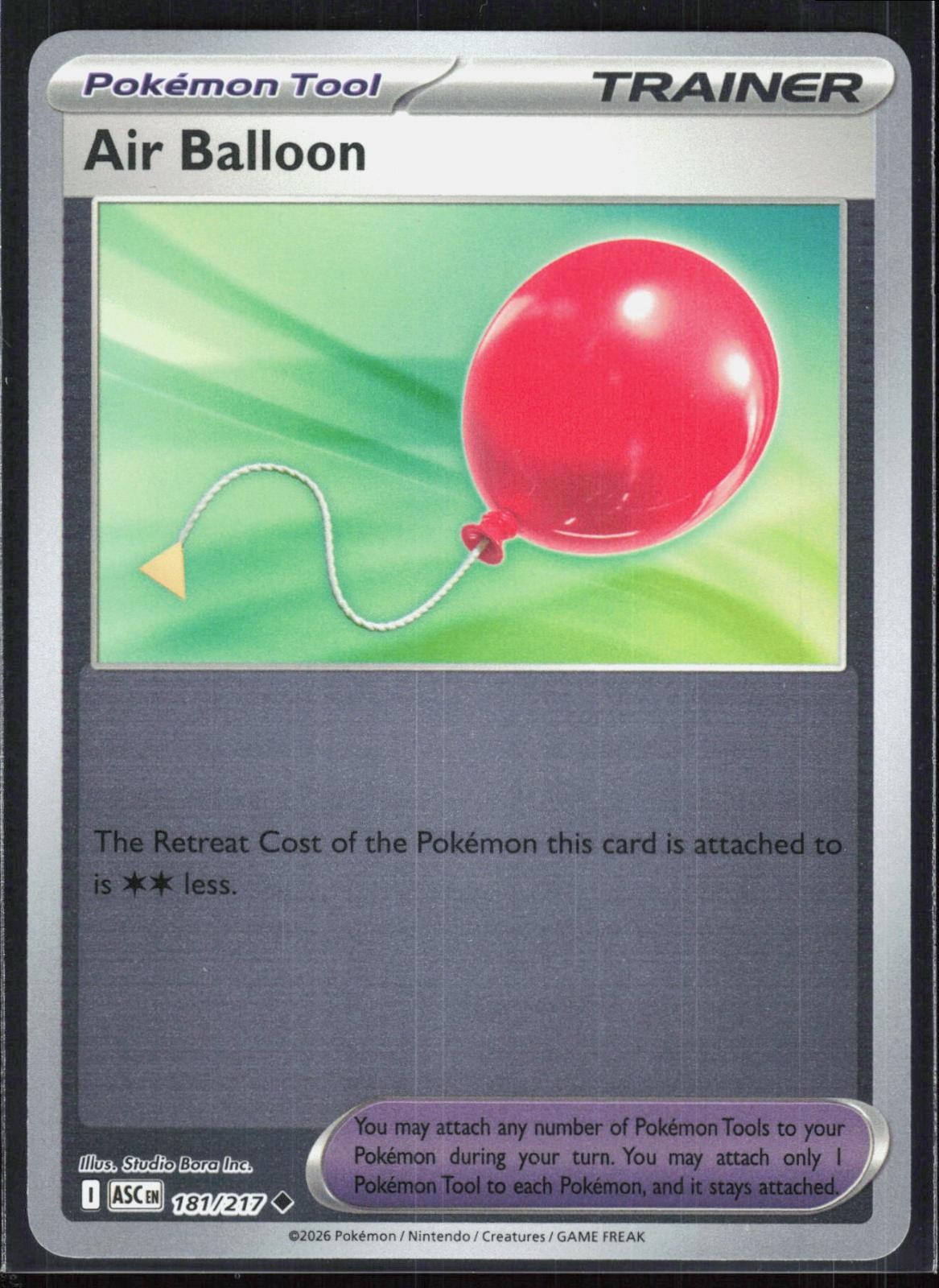 Air Balloon 181/217 2026 Uncommon Ascended Heroes Pokemon Reverse Holo