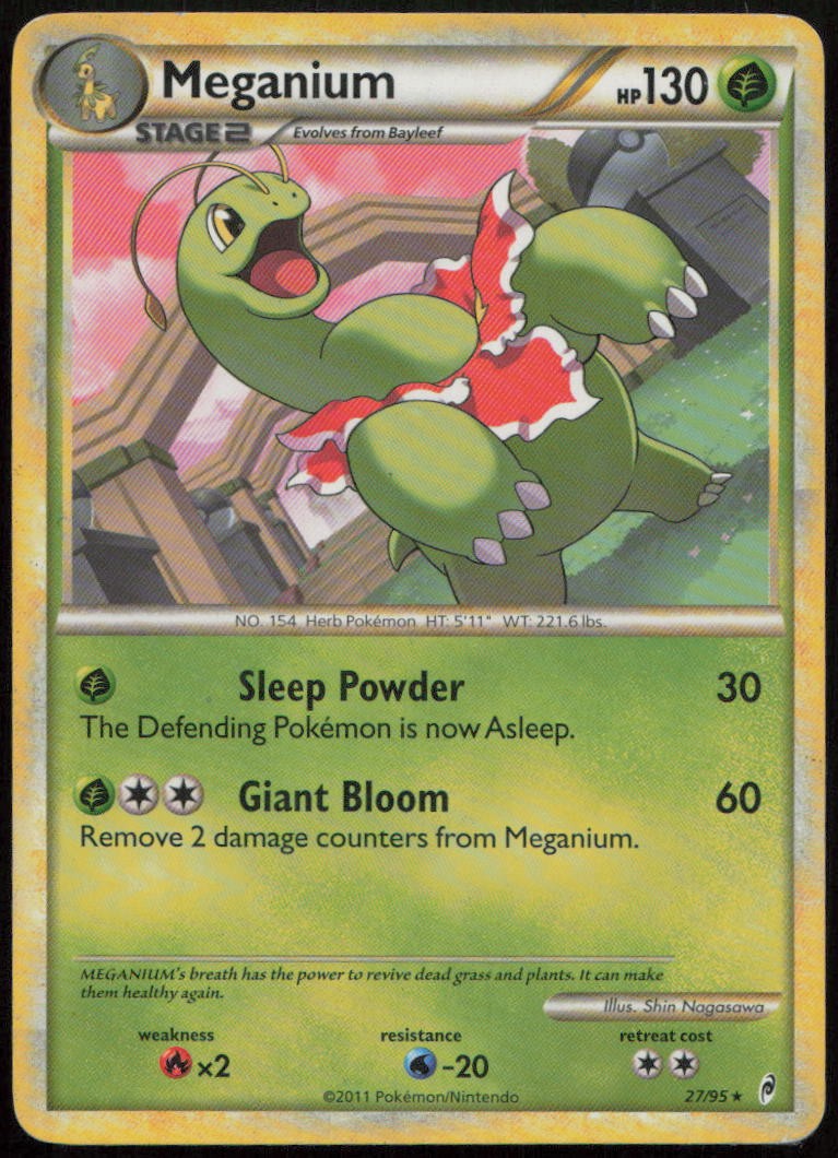 Meganium 27/95 HP Call of Legends Rare Pokemon